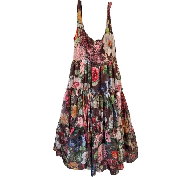 Anthropologie BHLDN x Geisha Designs Isabella Floral Tiered Dress 6 - Picture 3 of 8